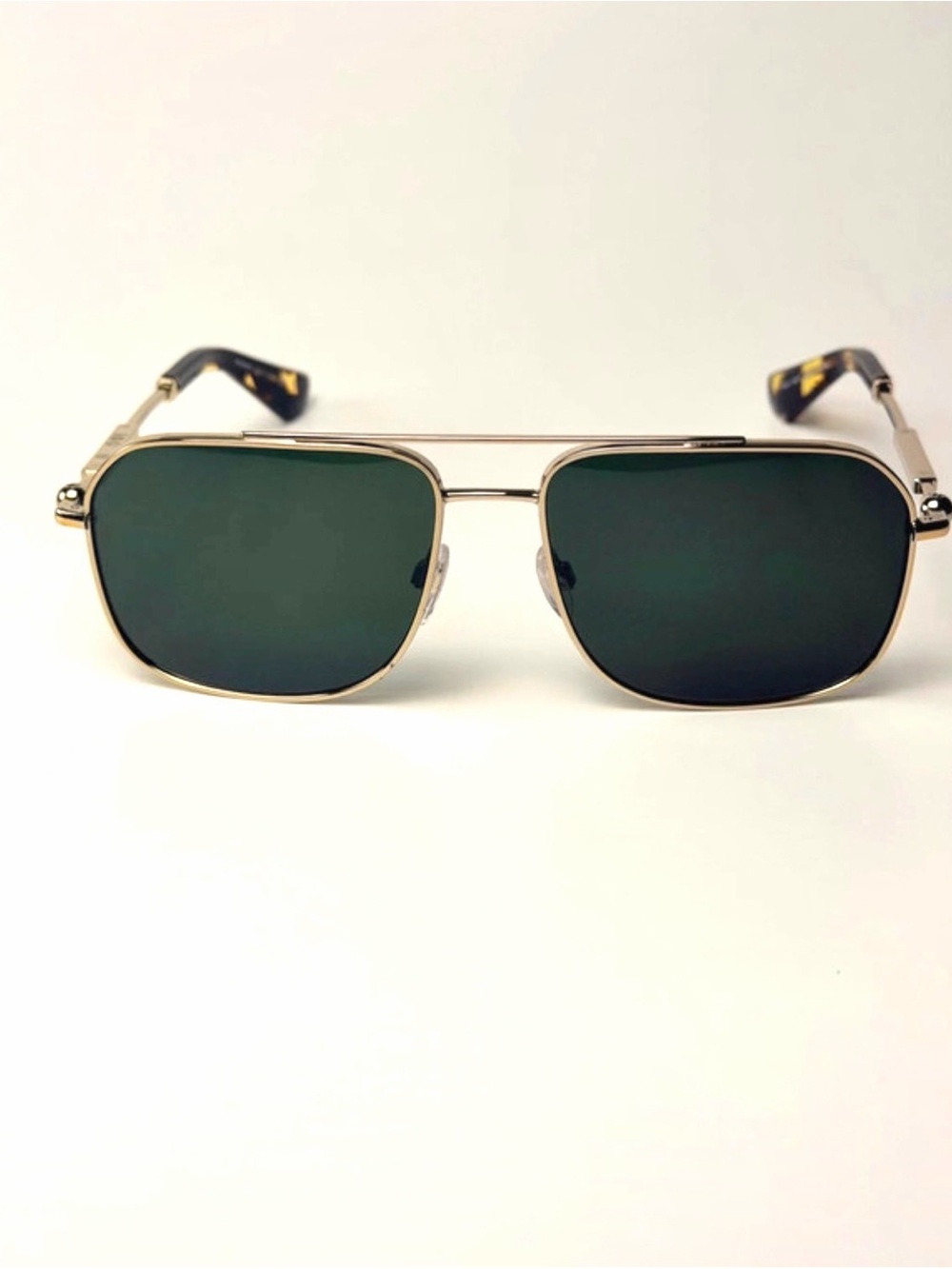 Burberry B 3159 1109/71 Gold Frame Sunglasses with Green Lenses 59-16-145 - Picture 7 of 9